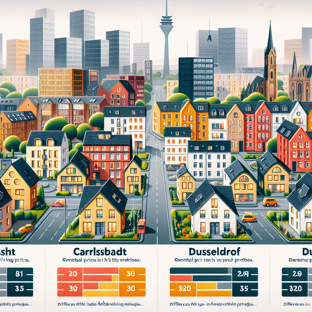 Mietpreisvergleich Düsseldorf Carlstadt vs. andere Stadtteile
